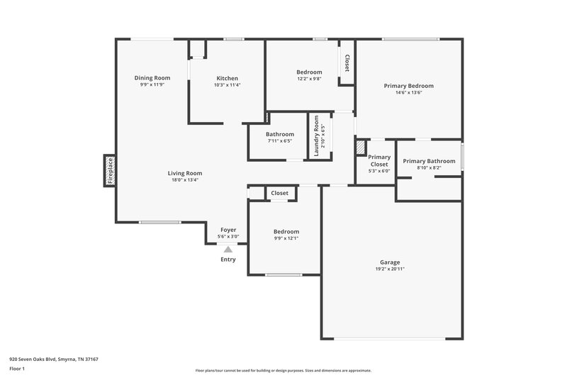 2,130/Mo, 920 Seven Oaks Blvd Smyrna, TN 37167 Floorplan View