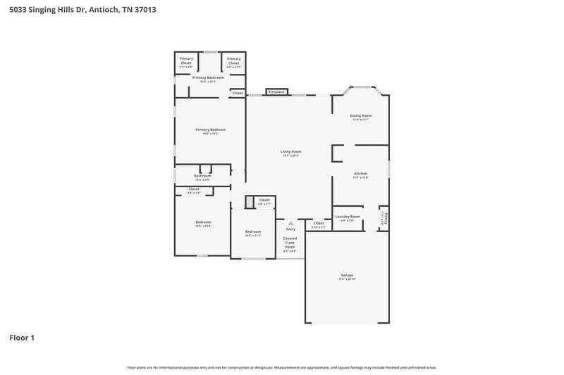 2,385/Mo, 5033 Singing Hills Dr Antioch, TN 37013 Floor Plan View