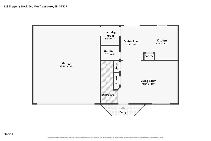 2,170/Mo, 328 Slippery Rock Dr Murfreesboro, TN 37129 Floor Plan View
