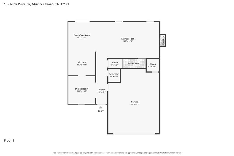 2,385/Mo, 106 Nick Price Dr Murfreesboro, TN 37129 Floor Plan View