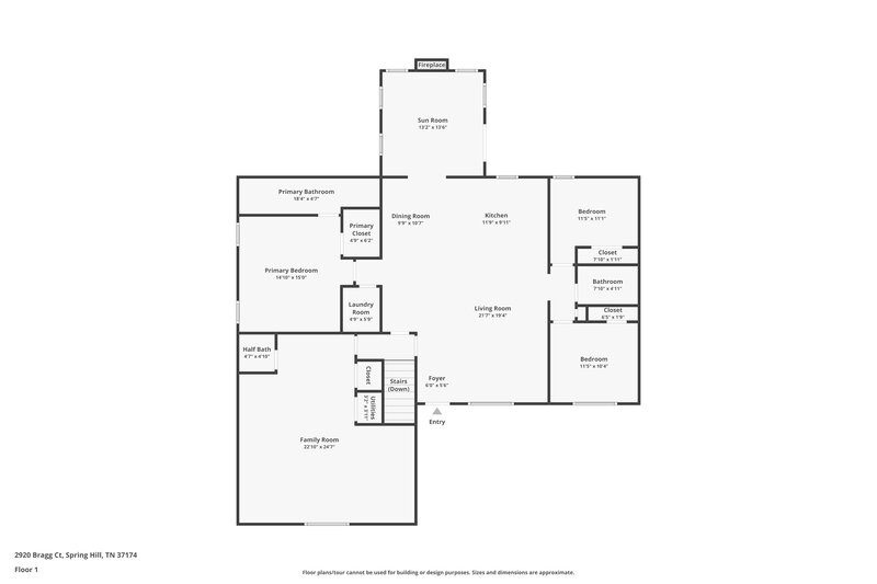 2,615/Mo, 2920 Bragg Ct Spring Hill, TN 37174 Floor Plan View 2