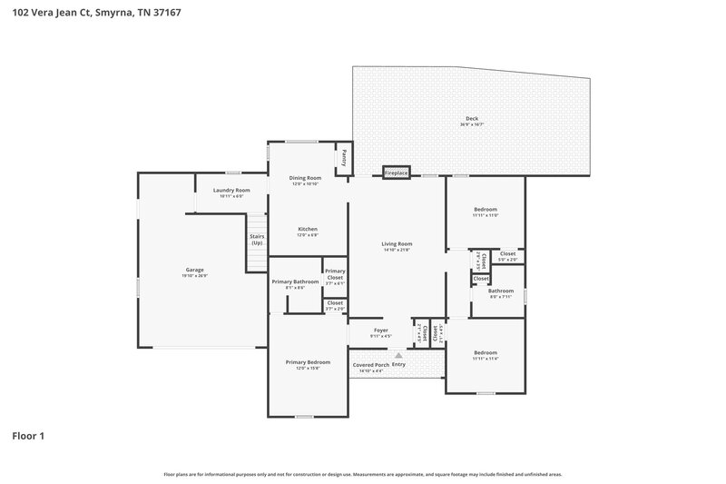 2,465/Mo, 102 Vera Jean Ct Smyrna, TN 37167 Floor Plan View