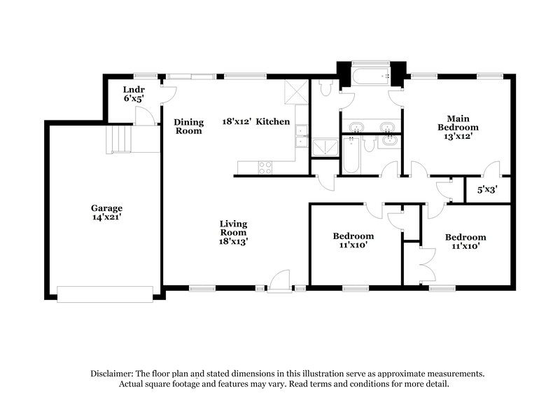 2,115/Mo, 7109 Beard Ct La Vergne, TN 37086 Floor Plan View