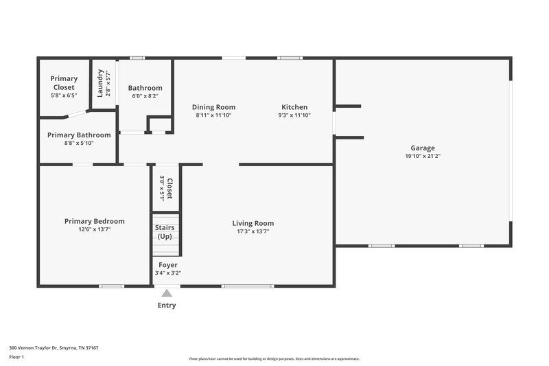 1,895/Mo, 300 Vernon Traylor Dr Smyrna, TN 37167 Floor Plan View
