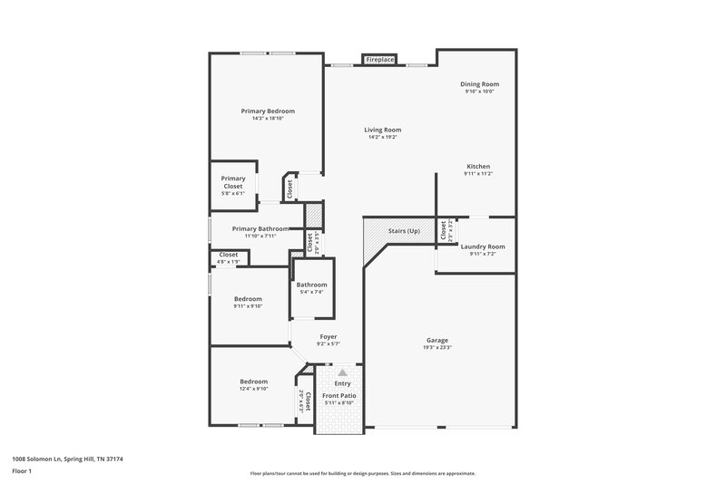 1,960/Mo, 1008 Solomon Ln Spring Hill, TN 37174 Floor Plan View