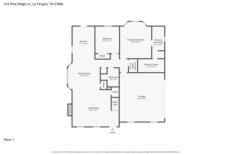 2,310/Mo, 312 Pine Ridge Ln La Vergne, TN 37086 Floor Plan View
