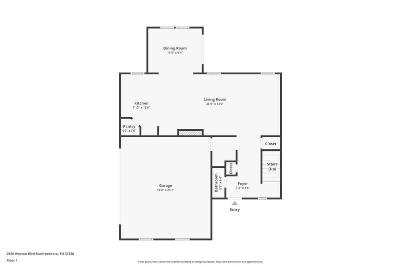 2,255/Mo, 2928 Weston Blvd Murfreesboro, TN 37128 Floor Plan View