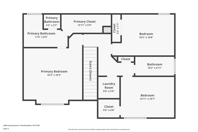 1,950/Mo, 3409 Smarty Jones Ct Murfreesboro, TN 37128 Floorplan View 2
