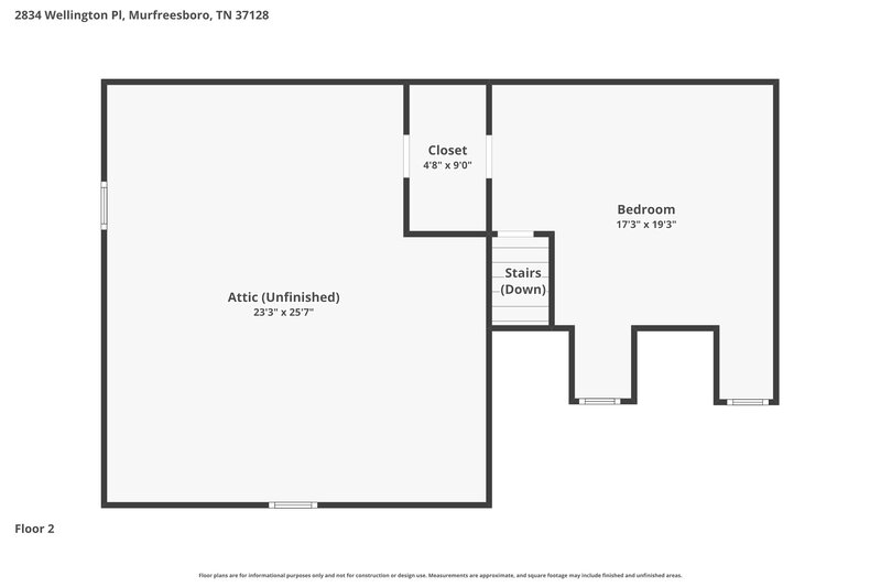 2,335/Mo, 2834 Wellington Pl Murfreesboro, TN 37128 Floor Plan View 2