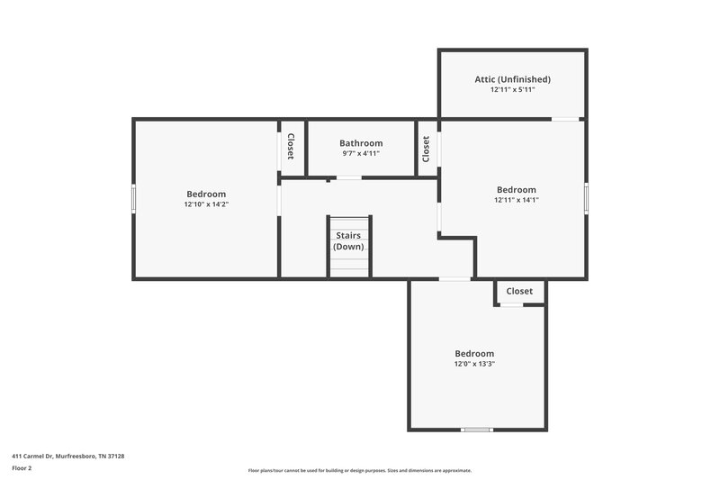 2,485/Mo, 411 Carmel Dr Murfreesboro, TN 37128 Floor Plan View 2