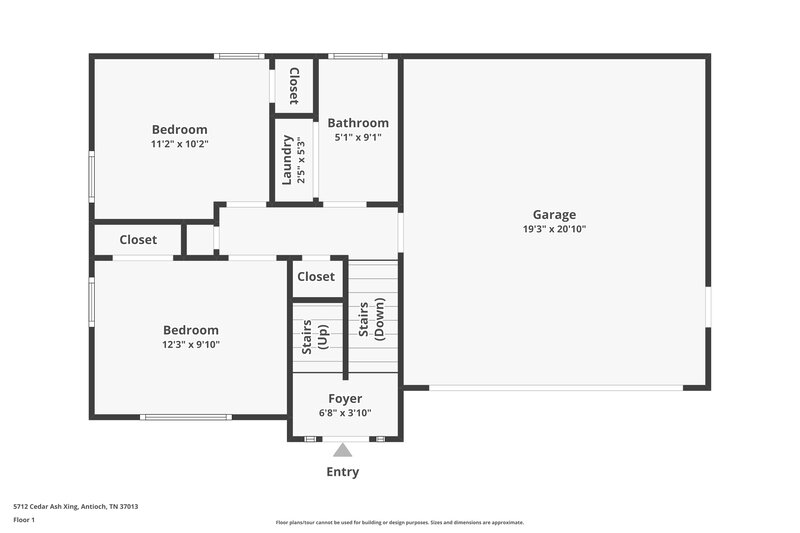 2,105/Mo, 5712 Cedar Ash Crossing Antioch, TN 37013 Floor Plan View