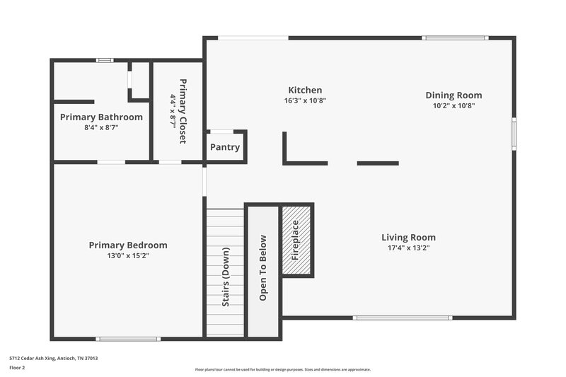 2,105/Mo, 5712 Cedar Ash Crossing Antioch, TN 37013 Floor Plan View 2