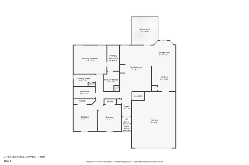 2,090/Mo, 247 Bill Stewart Blvd La Vergne, TN 37086 Floorplan View