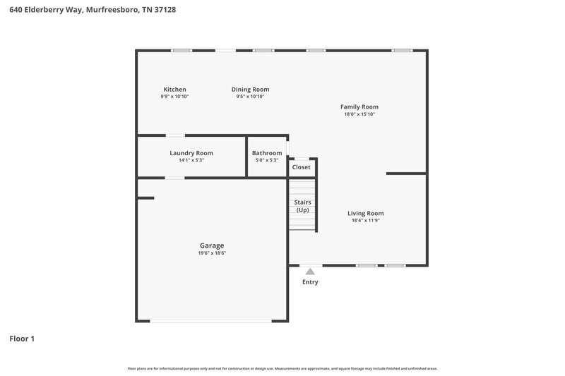 2,340/Mo, 640 Elderberry Way Murfreesboro, TN 37128 Floor Plan View