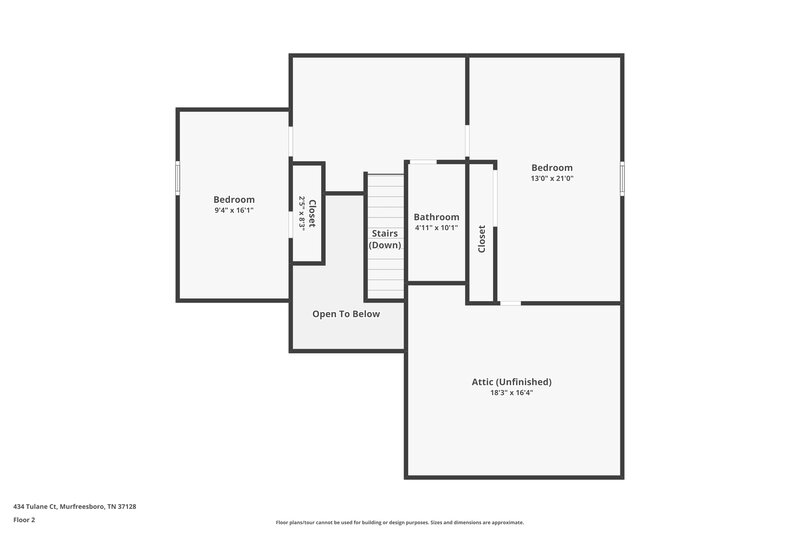 2,180/Mo, 434 Tulane Ct Murfreesboro, TN 37128 Floor Plan View 2