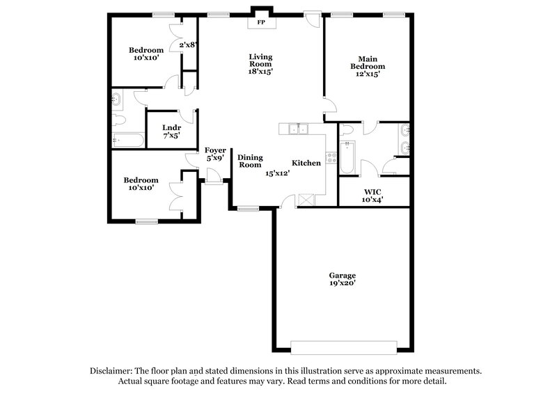 2,030/Mo, 3110 Swilly Ct Murfreesboro, TN 37128 Floor Plan View