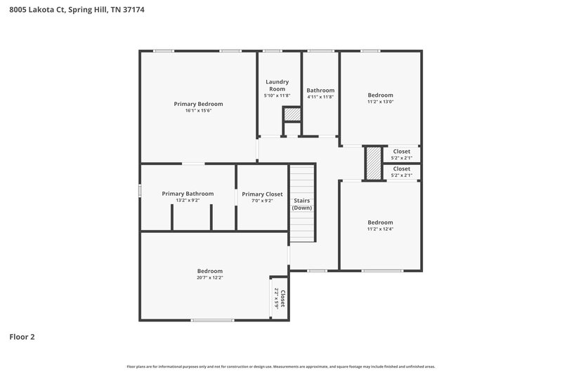 2,520/Mo, 8005 Lakota Ct Spring Hill, TN 37174 Floor Plan View 2