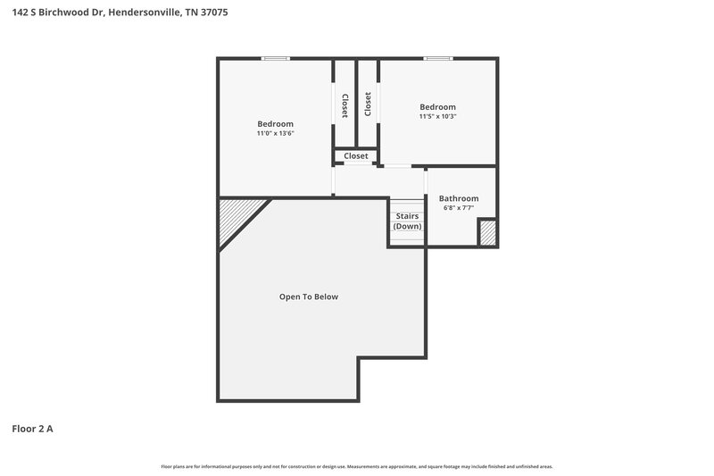 2,500/Mo, 142 S Birchwood Dr Hendersonville, TN 37075 Floorplan View 2