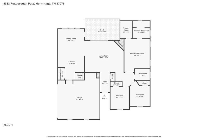 2,365/Mo, 5333 Roxborough Pass Hermitage, TN 37076 Floor Plan View 2