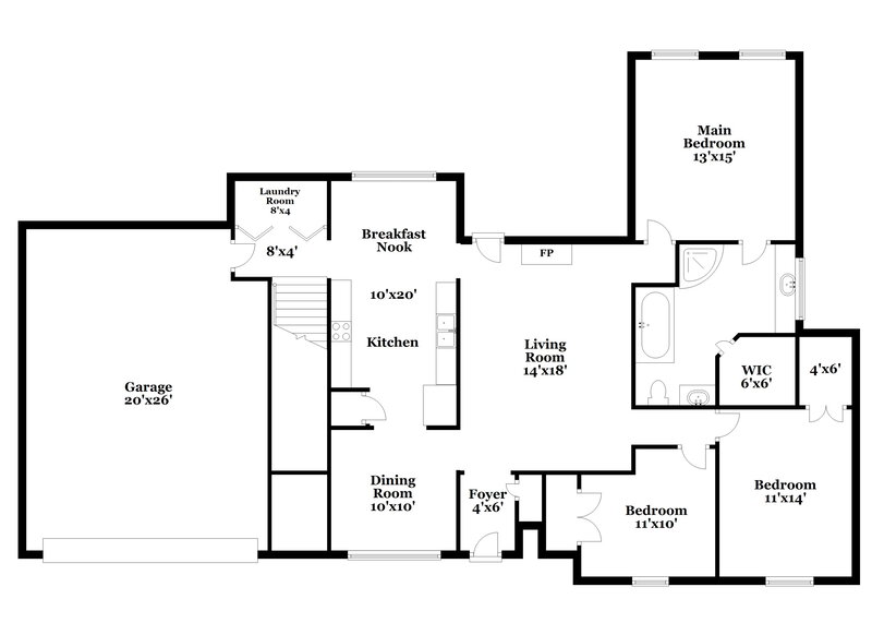 2,320/Mo, 9006 Nevada Ave Smyrna, TN 37167 Floor Plan View