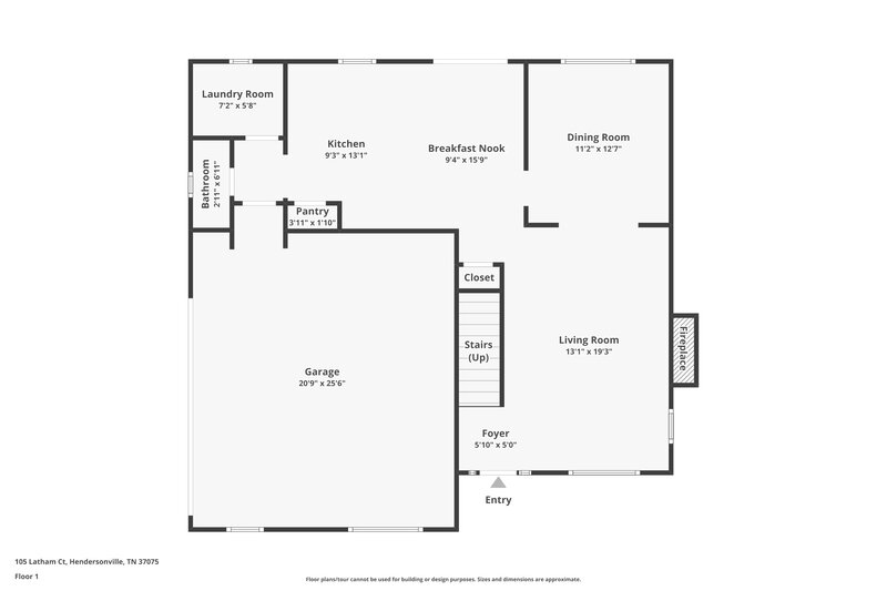 2,745/Mo, 105 Latham Ct Hendersonville, TN 37075 Floor Plan View