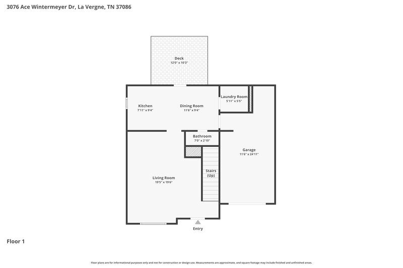 2,000/Mo, 3076 Ace Wintermeyer Dr La Vergne, TN 37086 Floor Plan View