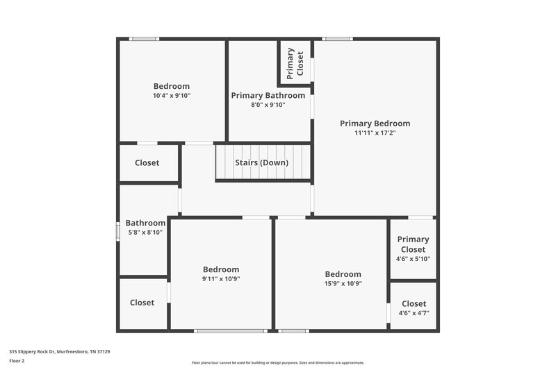 1,990/Mo, 315 Slippery Rock Dr Murfreesboro, TN 37129 Floor Plan View 2