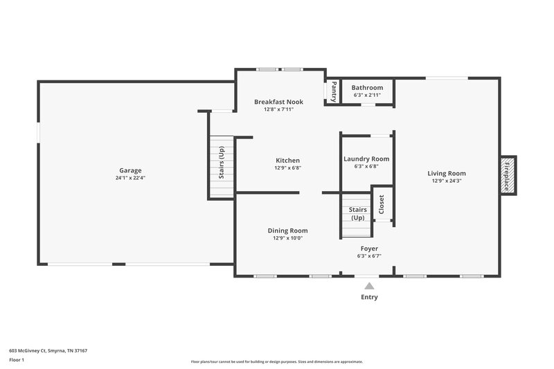 2,370/Mo, 603 McGivney Ct Smyrna, TN 37167 Floor Plan View