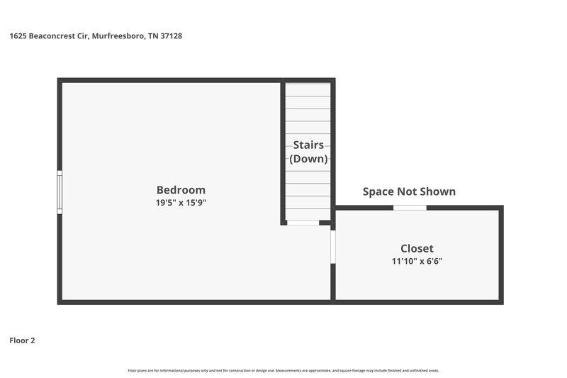 2,295/Mo, 1625 Beaconcrest Cir Murfreesboro, TN 37128 Floor Plan View 2