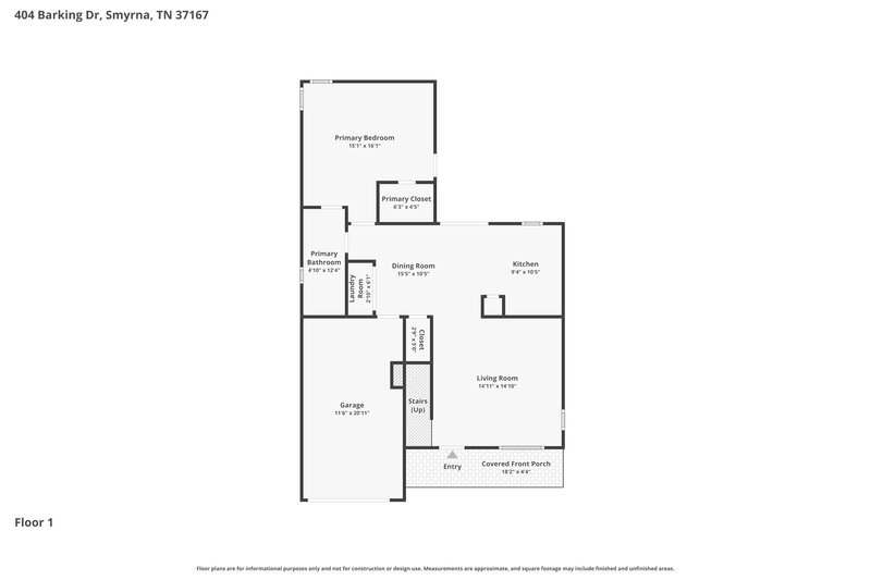 2,155/Mo, 404 Barking Dr Smyrna, TN 37167 Floor Plan View