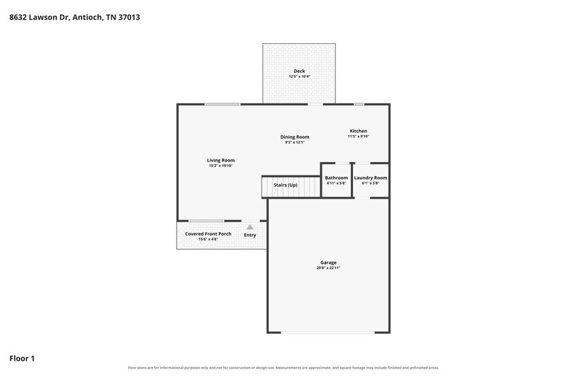 1,985/Mo, 8632 Lawson Dr Antioch, TN 37013 Floor Plan View