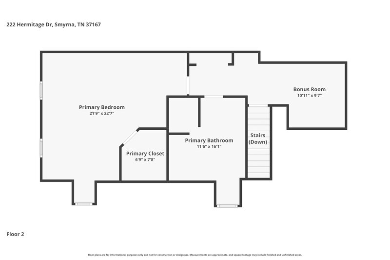 2,325/Mo, 222 Hermitage Dr Smyrna, TN 37167 Floor Plan View 2