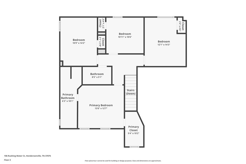 2,150/Mo, 106 Rushing Water Ct Hendersonville, TN 37075 Floor Plan View 2