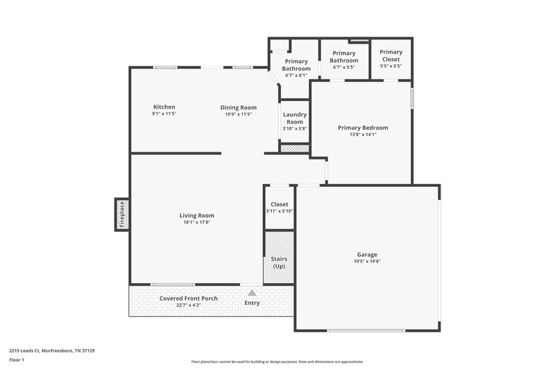 2,070/Mo, 2215 Leeds Ct Murfreesboro, TN 37129 Floor Plan View