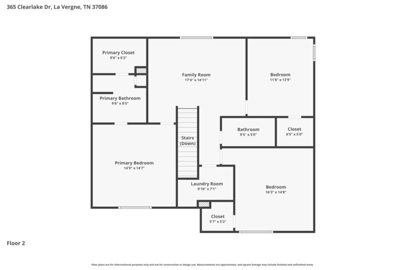 2,125/Mo, 365 Clearlake Dr La Vergne, TN 37086 Floorplan View 2