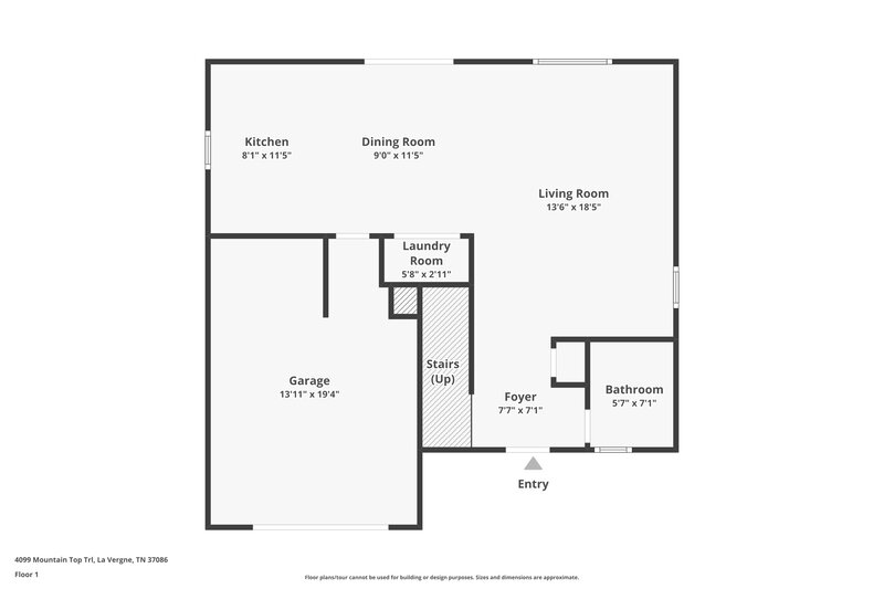 2,035/Mo, 4099 Mountain Top Trl La Vergne, TN 37086 Floor Plan View