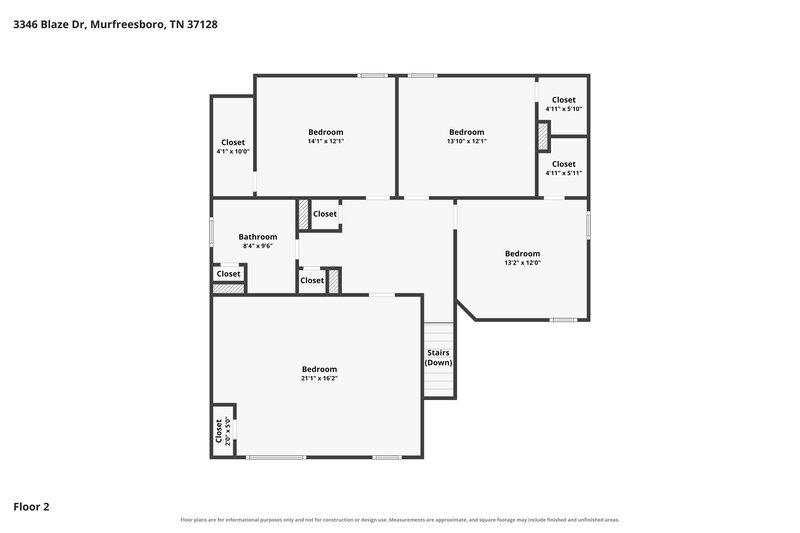 2,585/Mo, 3346 Blaze Dr Murfreesboro, TN 37128 Floor Plan View 2
