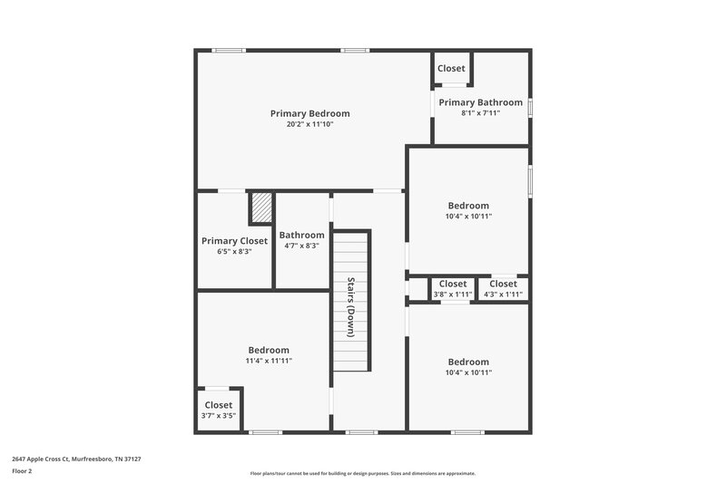 2,075/Mo, 2647 Apple Cross Ct Murfreesboro, TN 37127 Floor Plan View 2