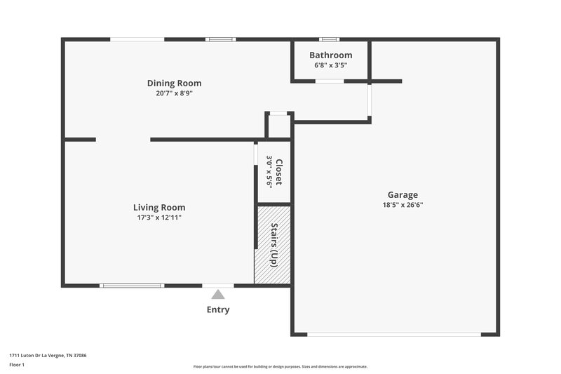 2,105/Mo, 1711 Luton Dr La Vergne, TN 37086 Floor Plan View