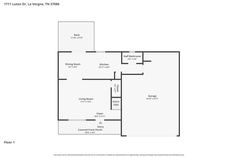 1,970/Mo, 1711 Luton Dr La Vergne, TN 37086 Floor Plan View
