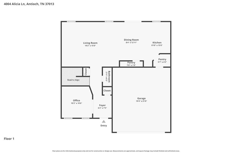 2,540/Mo, 4004 Alicia Ln Antioch, TN 37013 Floorplan View
