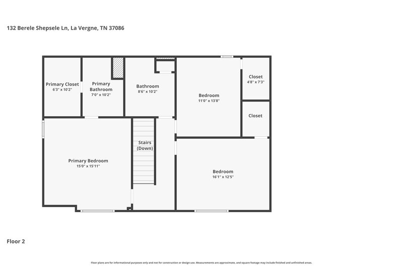 2,180/Mo, 132 Berele Shepsele Ln La Vergne, TN 37086 Floor Plan View 2
