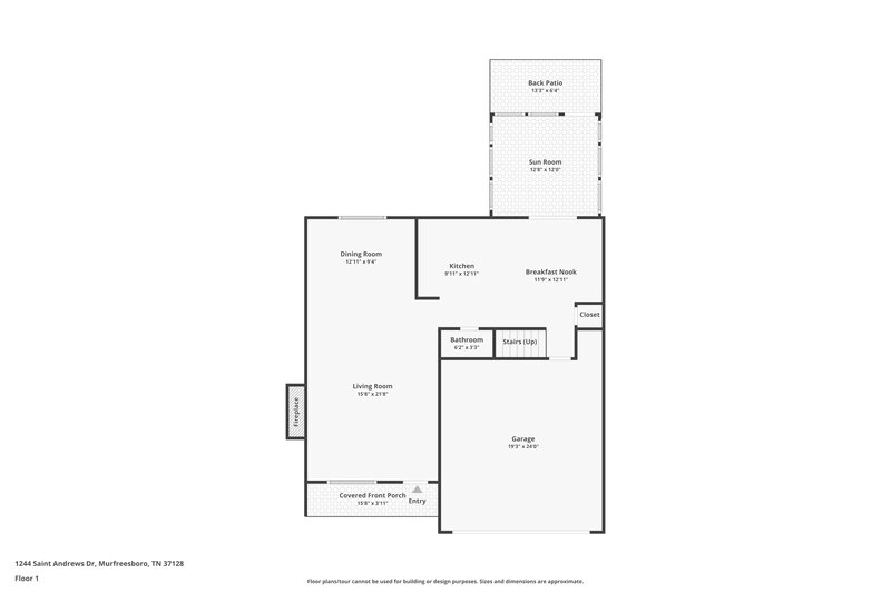 2,105/Mo, 1244 Saint Andrews Dr Murfreesboro, TN 37128 Floor Plan View