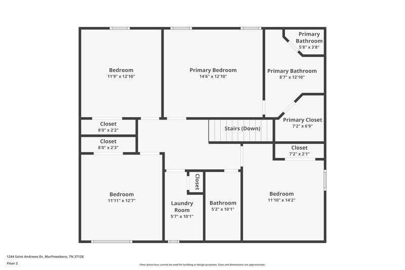 2,105/Mo, 1244 Saint Andrews Dr Murfreesboro, TN 37128 Floor Plan View 2