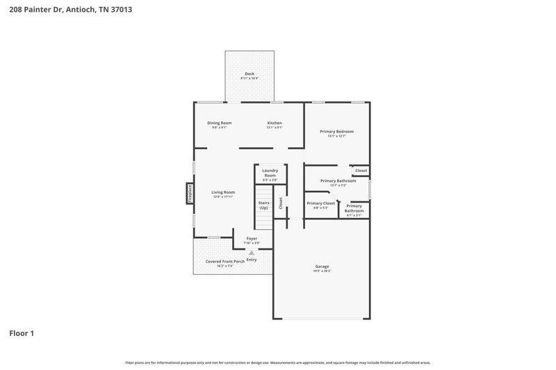 2,295/Mo, 208 Painter Dr Antioch, TN 37013 Floor Plan View