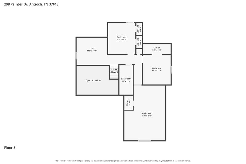 2,295/Mo, 208 Painter Dr Antioch, TN 37013 Floor Plan View 2