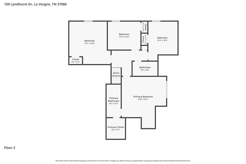 2,295/Mo, 159 Lyndhurst Dr La Vergne, TN 37086 Floor Plan View 2