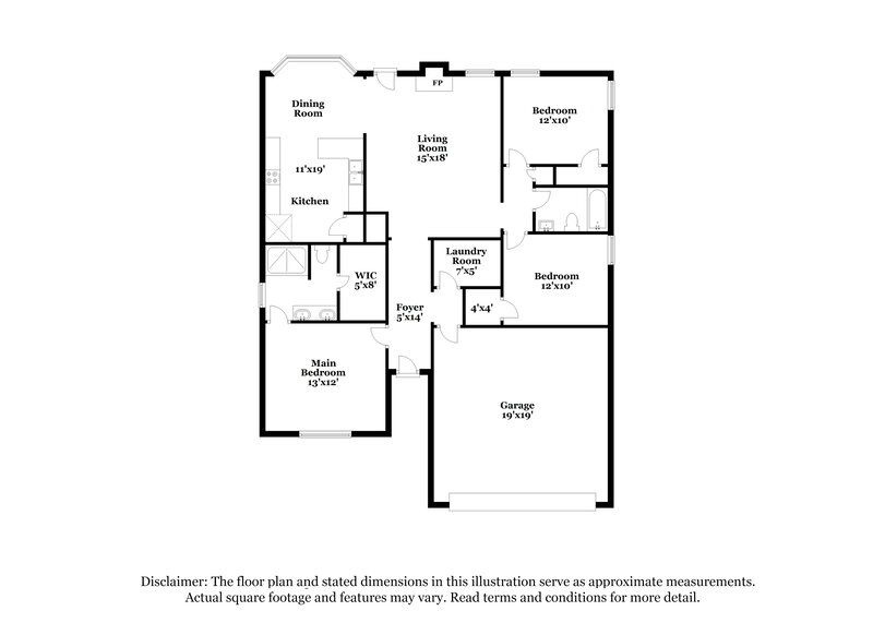 2,195/Mo, 7004 Bridgewater Dr Smyrna, TN 37167 Floor Plan View