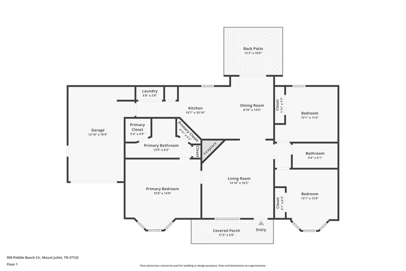 2,060/Mo, 900 Pebble Beach Cir Mt Juliet, TN 37122 Floor Plan View