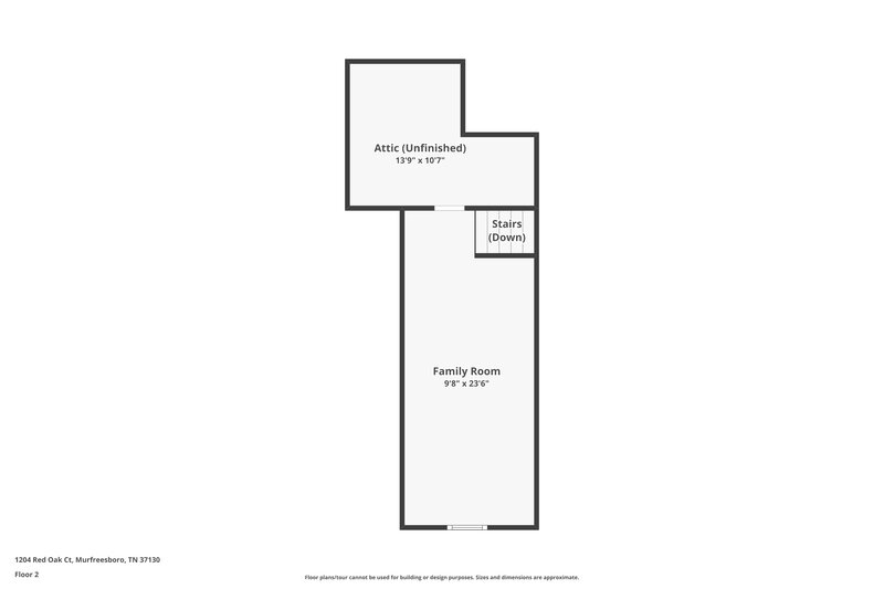 1,825/Mo, 1204 Red Oak Ct Murfreesboro, TN 37130 Floor Plan View 2